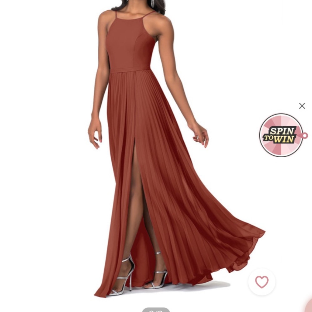 Azazie Lennon Terracotta Bridesmaid Dress